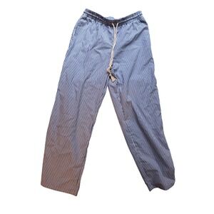 Jolie & Joy Blue White Stripe Wide Leg‎ Pants Drawstring Waist Women's Large